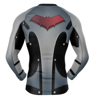Red Hood DC Comics Long Sleeve Rash Guard Compression Shirt