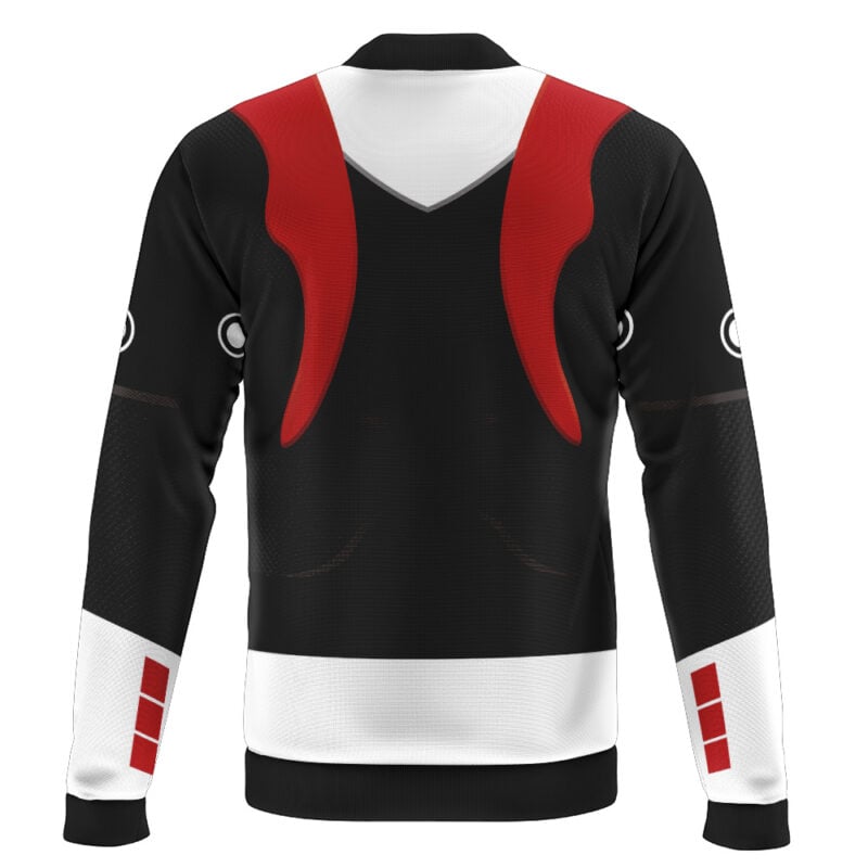 Red Psycho Ranger Casual Bomber Jacket - Image 2