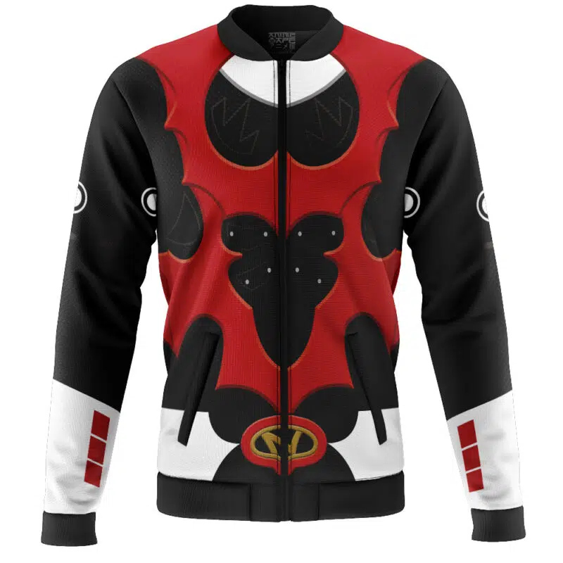 Red Psycho Ranger Casual Bomber Jacket