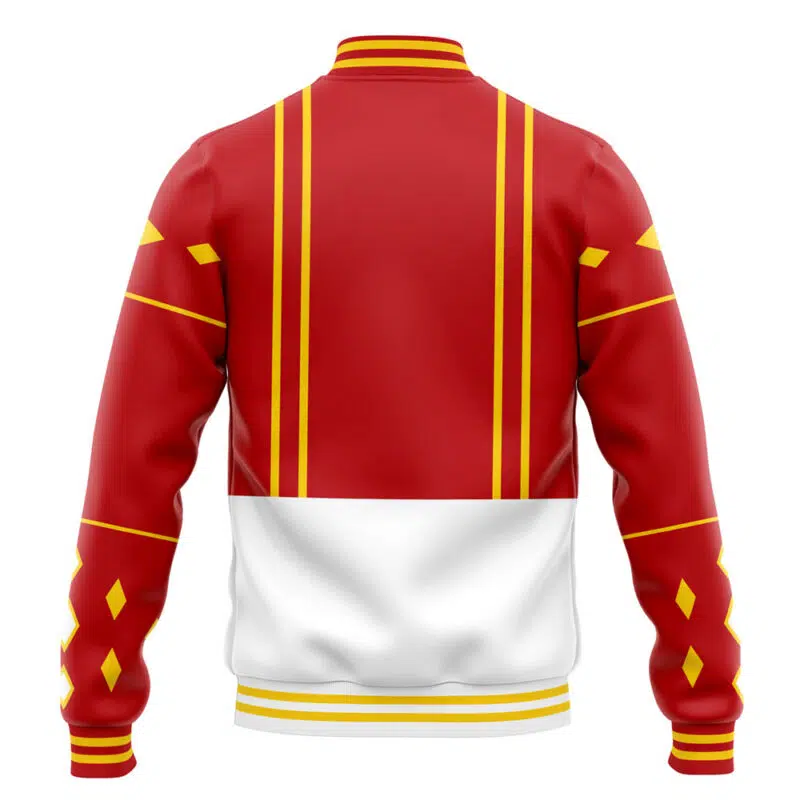Red Ranger Ninjetti Power Rangers Varsity Jacket - Image 4