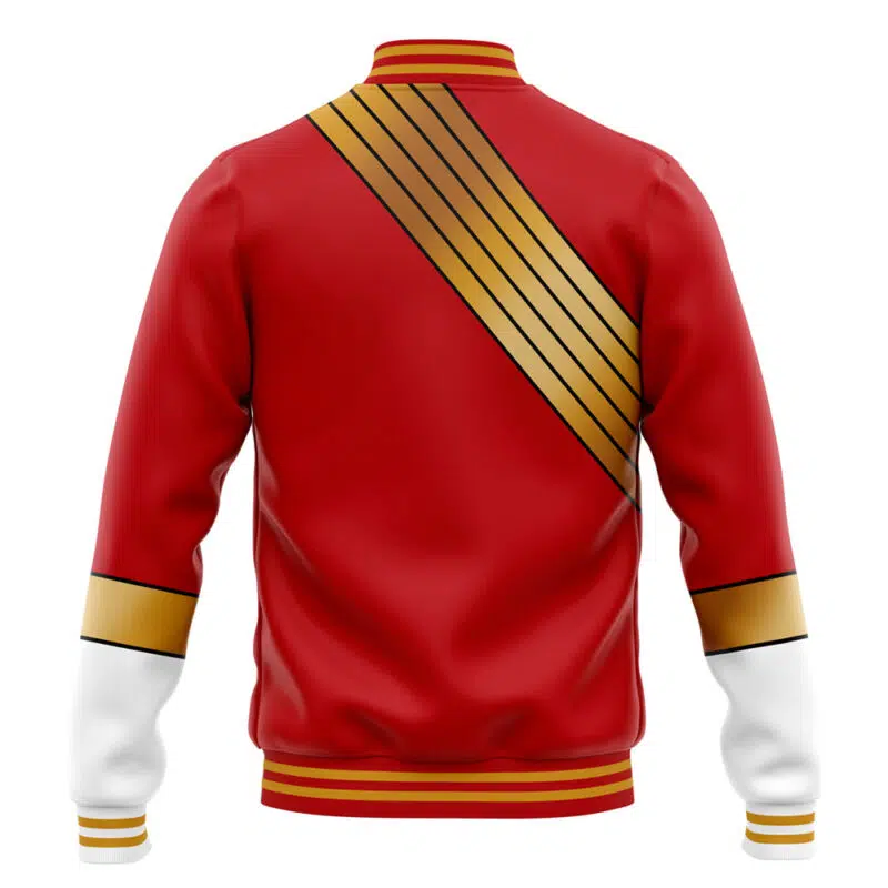 Red Ranger Wild Force Power Rangers Varsity Jacket - Image 4