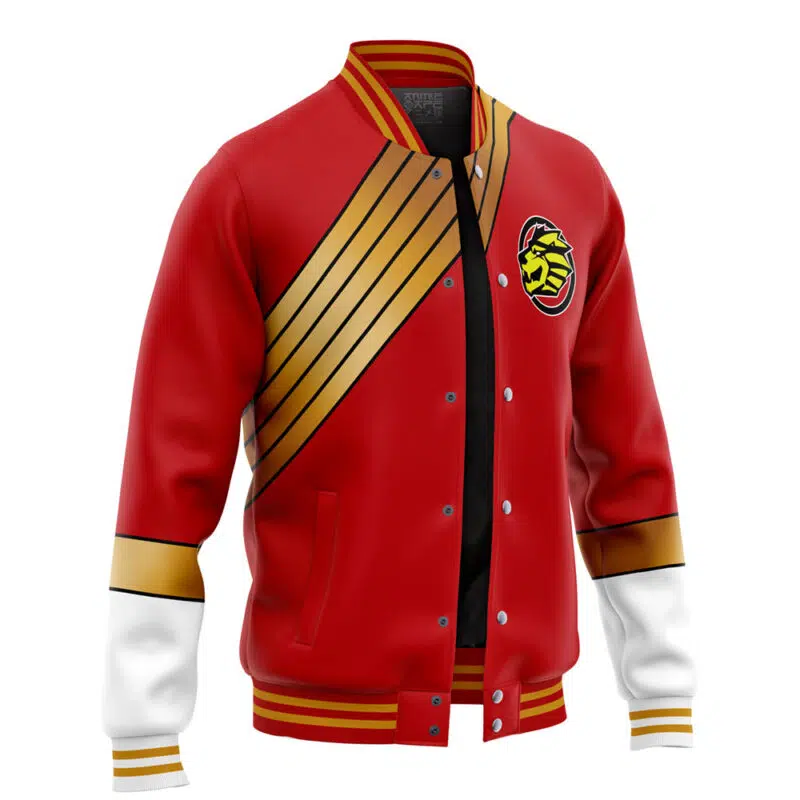 Red Ranger Wild Force Power Rangers Varsity Jacket - Image 2