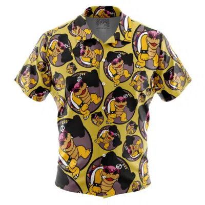 Roy Koopa Super Mario Bros Button Up Hawaiian Shirt