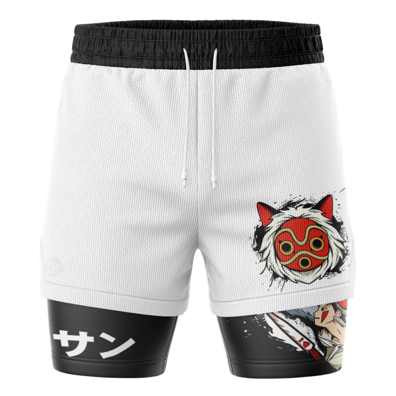 San Princess Mononoke Studio Ghibli 2-in-1 Performance Shorts - Image 2