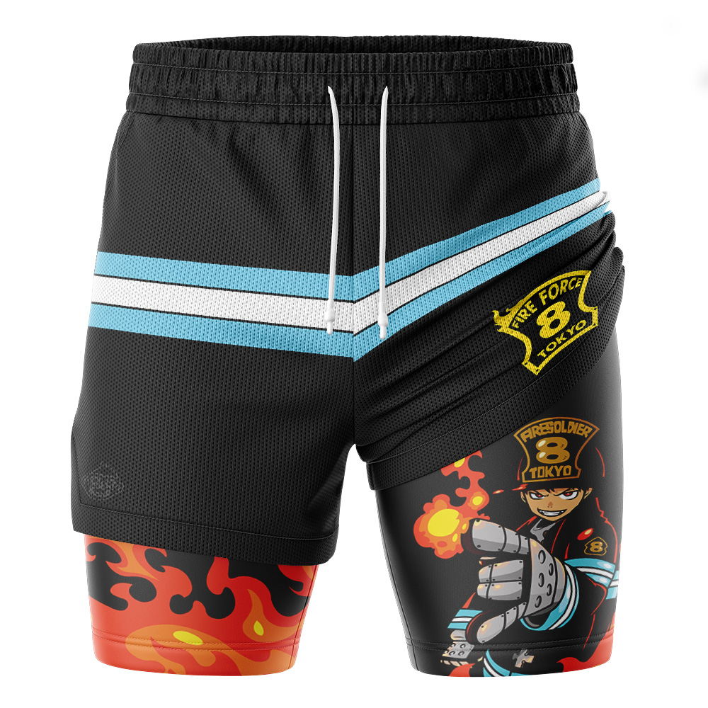 Shinra Kusakabe Fire Force 2-in-1 Performance Shorts