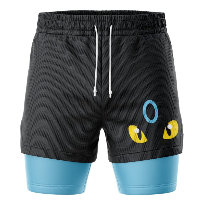 Shiny Umbreon Face Pokemon 2-in-1 Performance Shorts