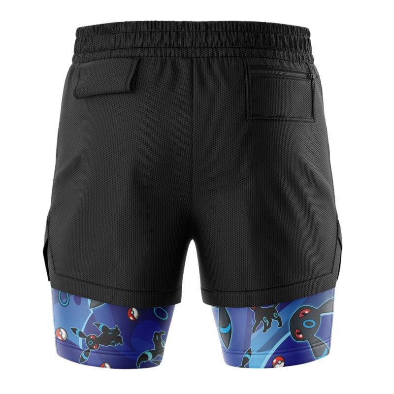 Shiny Umbreon Pattern Pokemon 2-in-1 Performance Shorts - Image 4