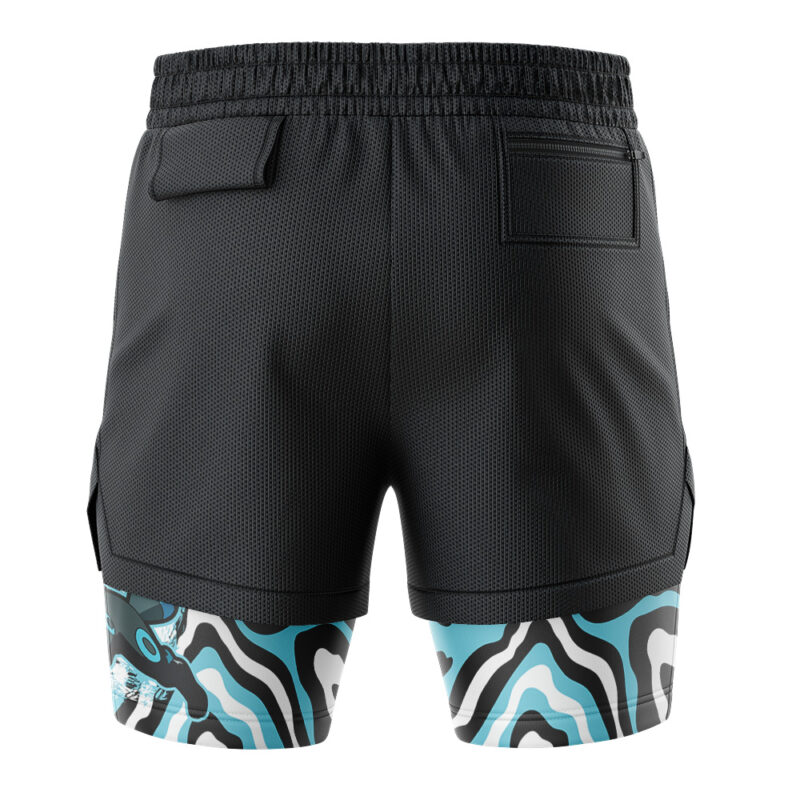 Shiny Umbreon Trippy Pokemon 2-in-1 Performance Shorts - Image 4