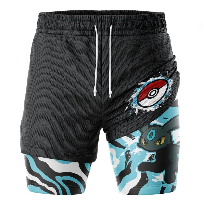 Shiny Umbreon Trippy Pokemon 2-in-1 Performance Shorts