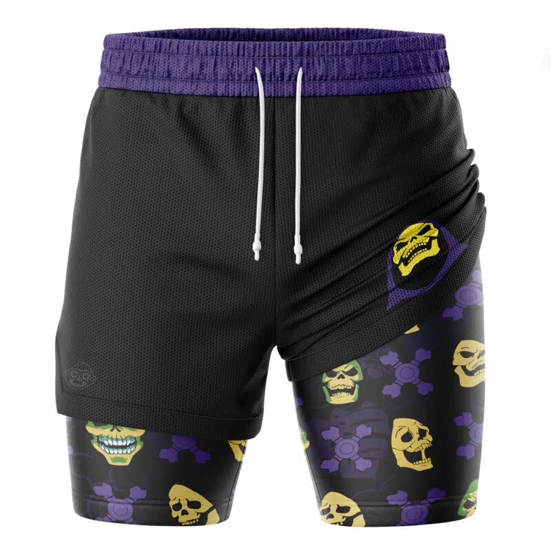 Skeletor V2 Masters of the Universe 2-in-1 Performance Shorts - Image 3