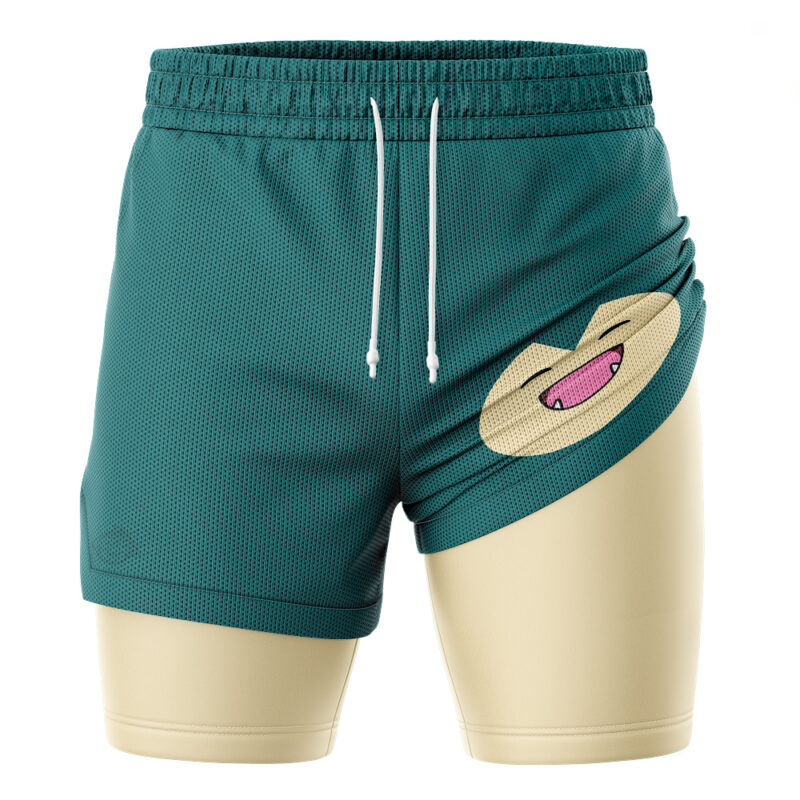 Snorlax Face Pokemon 2-in-1 Performance Shorts - Image 3