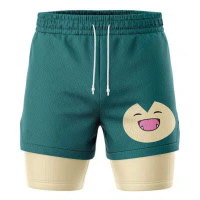 Snorlax Face Pokemon 2-in-1 Performance Shorts