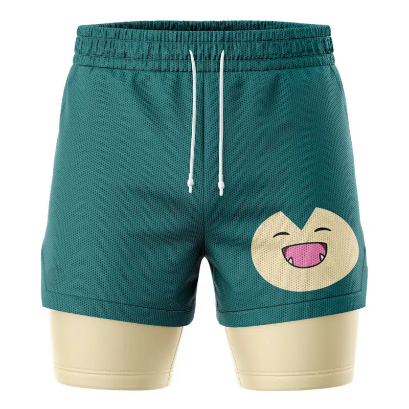 Snorlax Face Pokemon 2-in-1 Performance Shorts