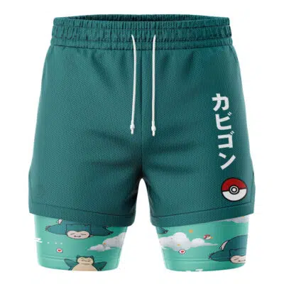 Snorlax Pattern Pokemon 2-in-1 Performance Shorts