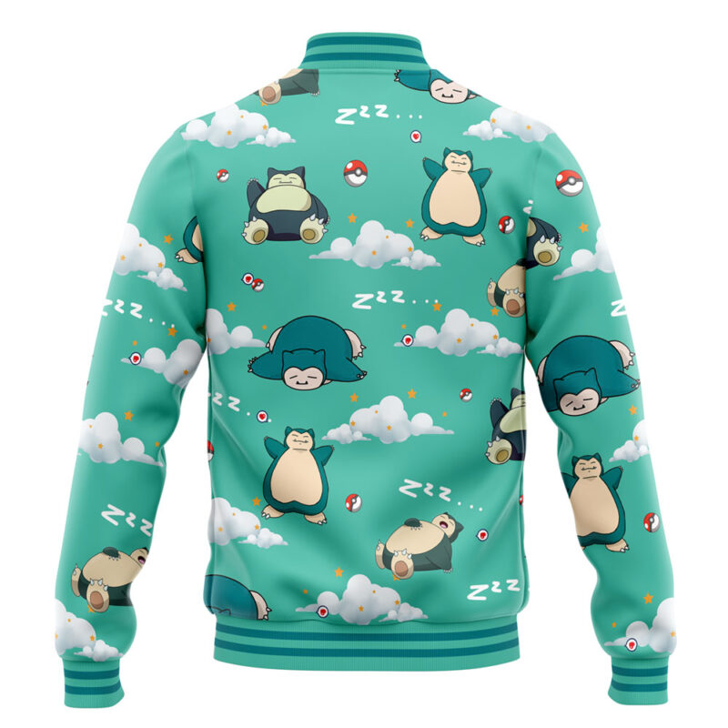 Snorlax Pattern Pokemon Varsity Jacket - Image 4