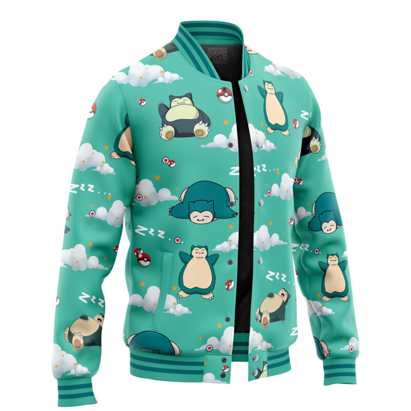 Snorlax Pattern Pokemon Varsity Jacket - Image 2