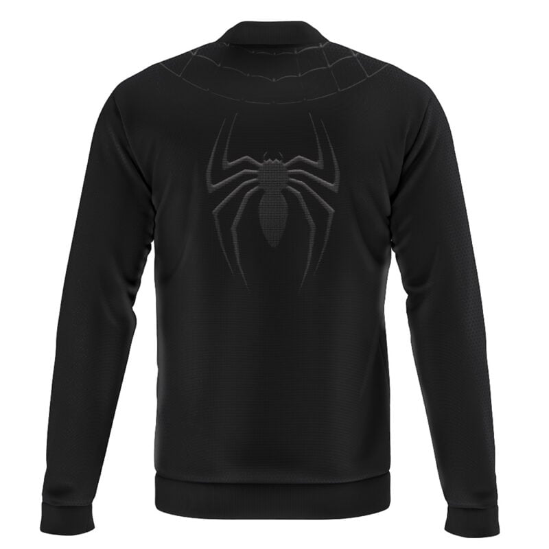 Spiderman Black Marvel Casual Bomber Jacket - Image 2