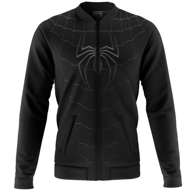 Spiderman Black Marvel Casual Bomber Jacket