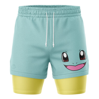 Squirtle Face Pokemon 2-in-1 Performance Shorts