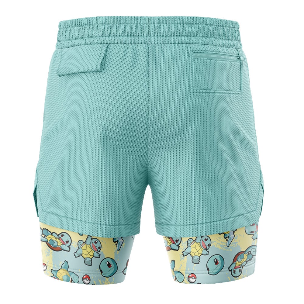Squirtle Pattern Pokemon 2-in-1 Performance Shorts - Image 4