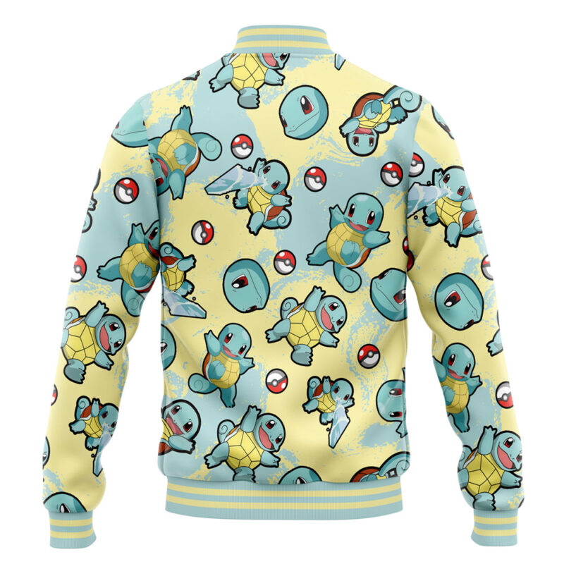 Squirtle Pattern Pokemon Varsity Jacket - Image 4