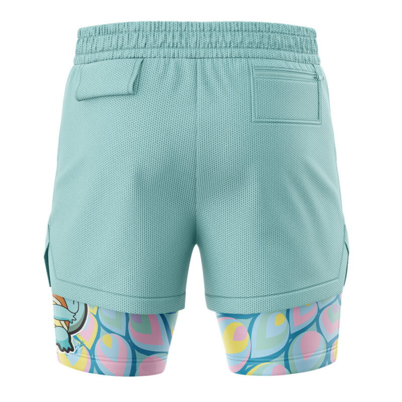 Squirtle Trippy Pokemon 2-in-1 Performance Shorts - Image 4