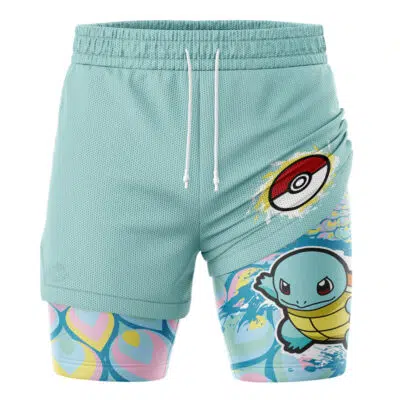 Squirtle Trippy Pokemon 2-in-1 Performance Shorts