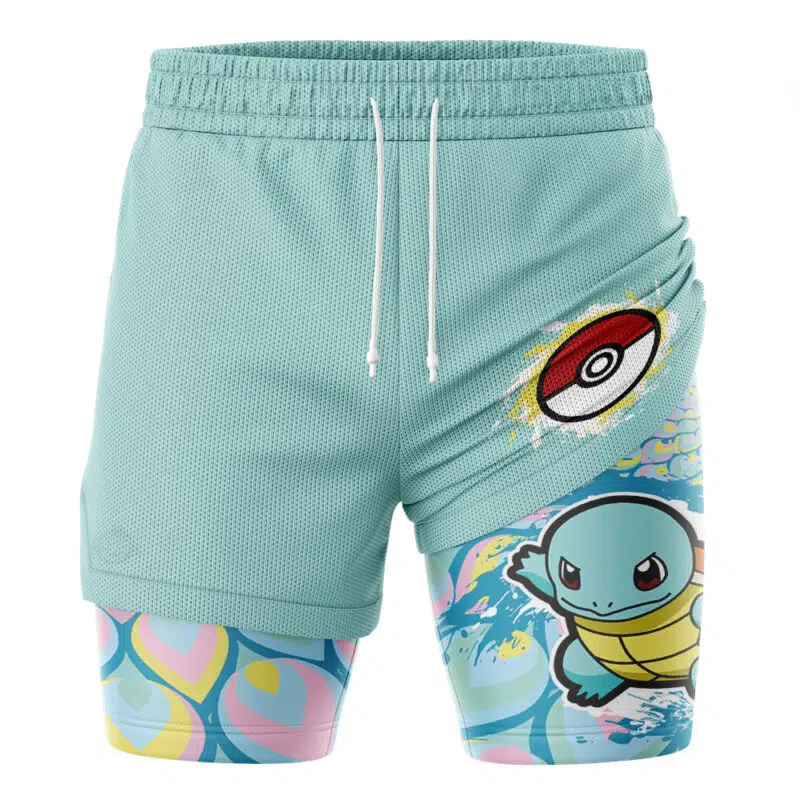 Squirtle Trippy Pokemon 2-in-1 Performance Shorts