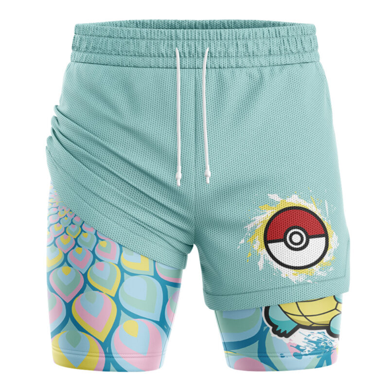 Squirtle Trippy Pokemon 2-in-1 Performance Shorts - Image 3