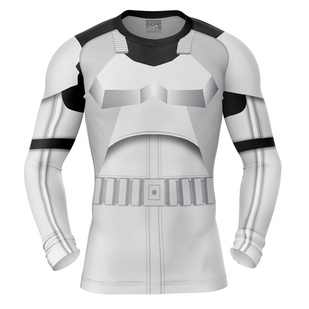 Storm Trooper Star Wars Long Sleeve Rash Guard Compression Shirt