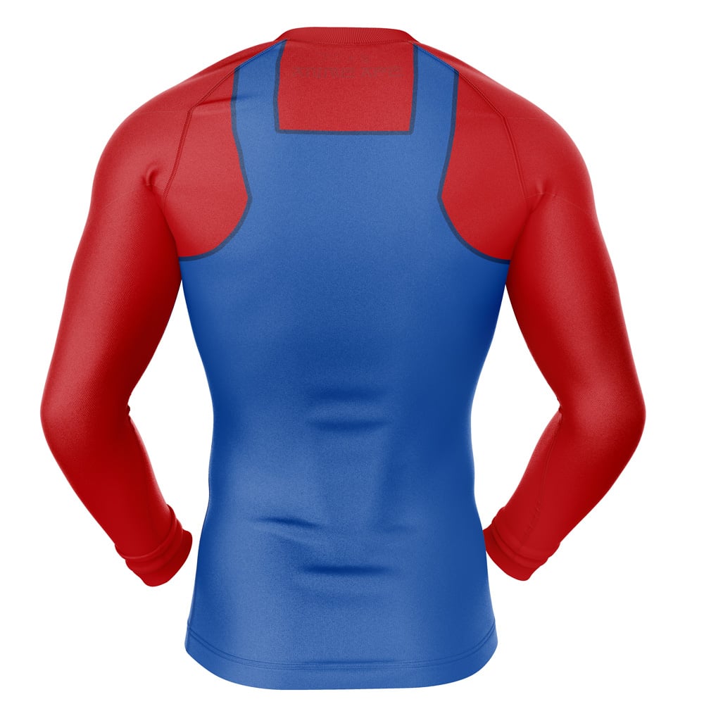 Super Mario Super Mario Bros Short Sleeve Rash Guard Compression Shirt