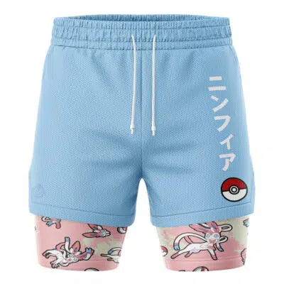 Sylveon Pattern Pokemon 2-in-1 Performance Shorts