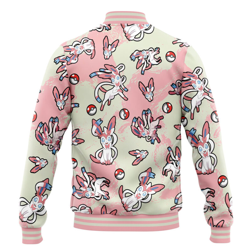 Sylveon Pattern Pokemon Varsity Jacket - Image 4