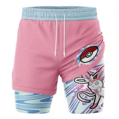 Sylveon Trippy Pokemon 2-in-1 Performance Shorts