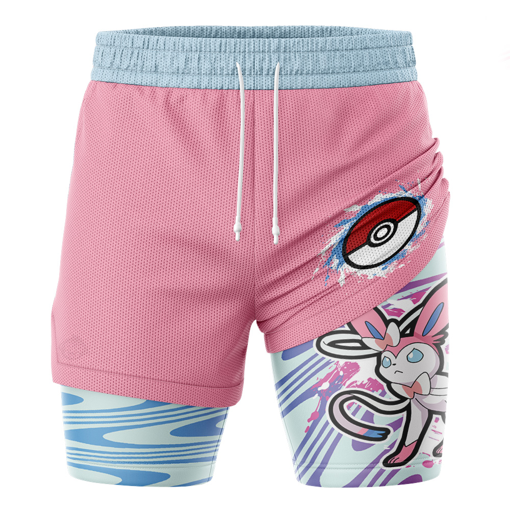 Sylveon Trippy Pokemon 2-in-1 Performance Shorts