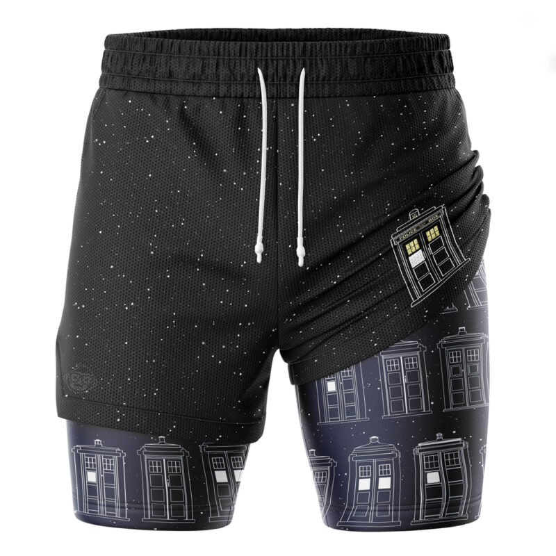Tardis Doctor Who 2-in-1 Performance Shorts - Image 2