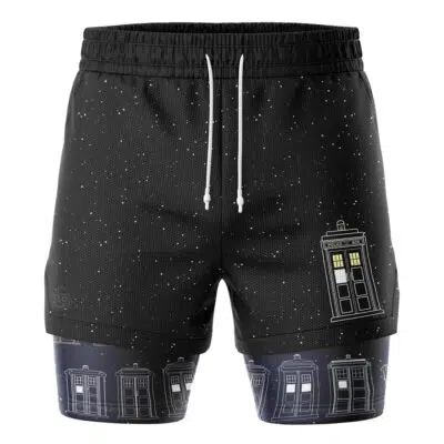 Tardis Doctor Who 2-in-1 Performance Shorts