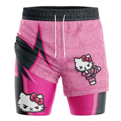The Karate Hello Kitty Sanrio 2-in-1 Performance Shorts