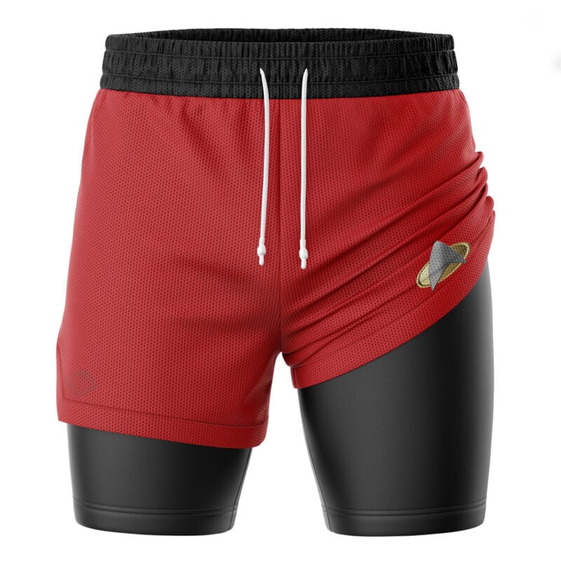 The Next Generation Red Star Trek 2-in-1 Performance Shorts - Image 3