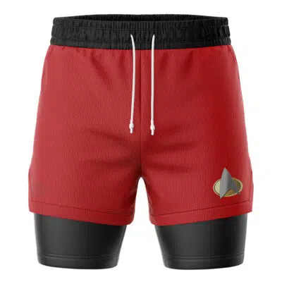 The Next Generation Red Star Trek 2-in-1 Performance Shorts