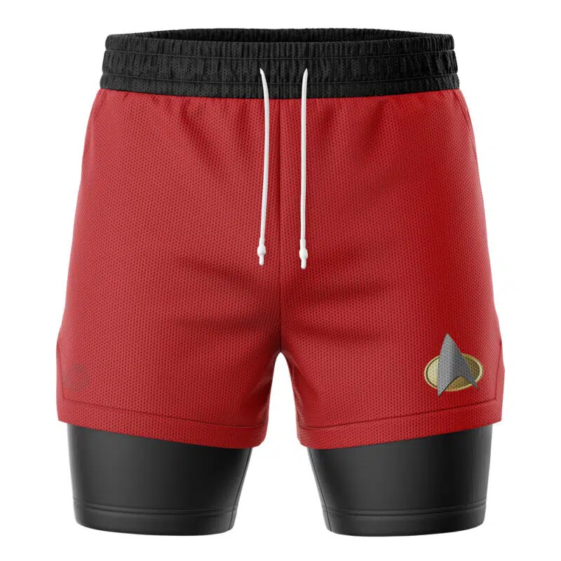 The Next Generation Red Star Trek 2-in-1 Performance Shorts