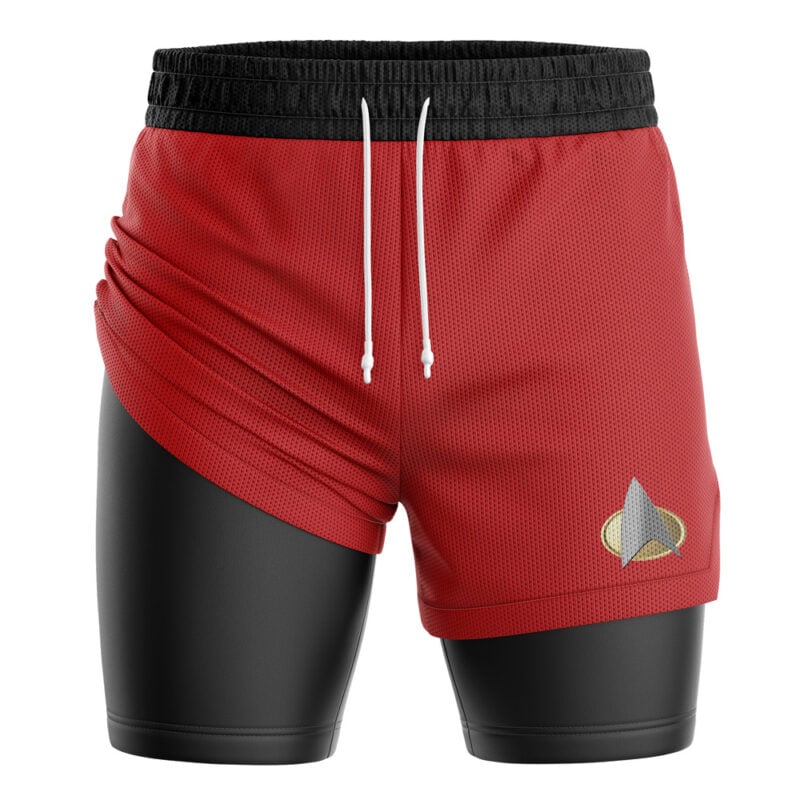 The Next Generation Red Star Trek 2-in-1 Performance Shorts - Image 2