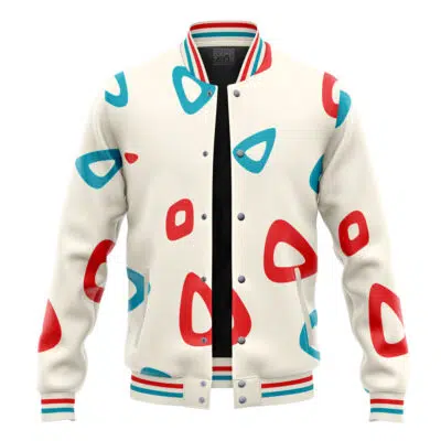 Togepi Pattern Pokemon Varsity Jacket