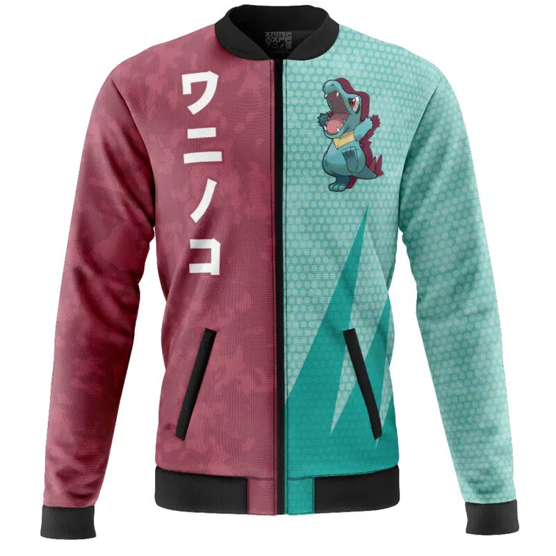Totodile Classic Pokemon Casual Bomber Jacket