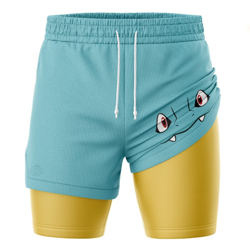 Totodile Face Pokemon 2-in-1 Performance Shorts - Image 3