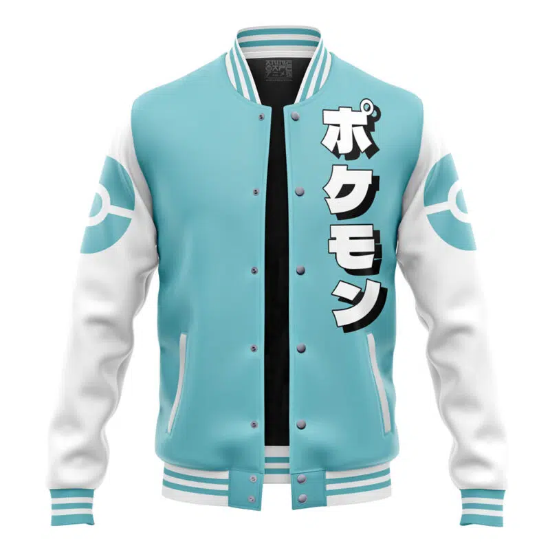 Totodile Face Pokemon Varsity Jacket - Image 4