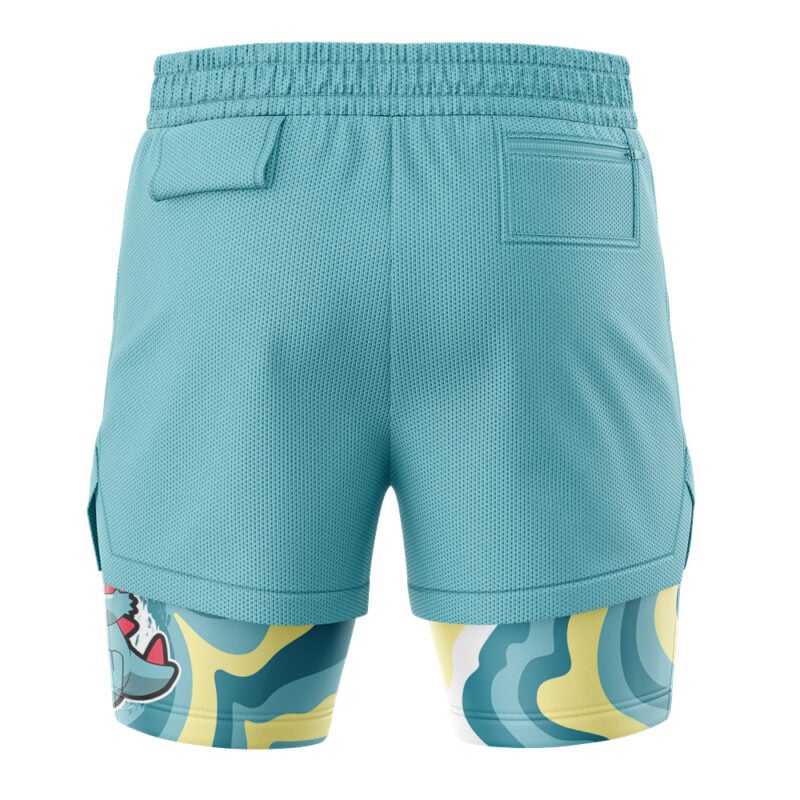 Totodile Trippy Pokemon 2-in-1 Performance Shorts - Image 4