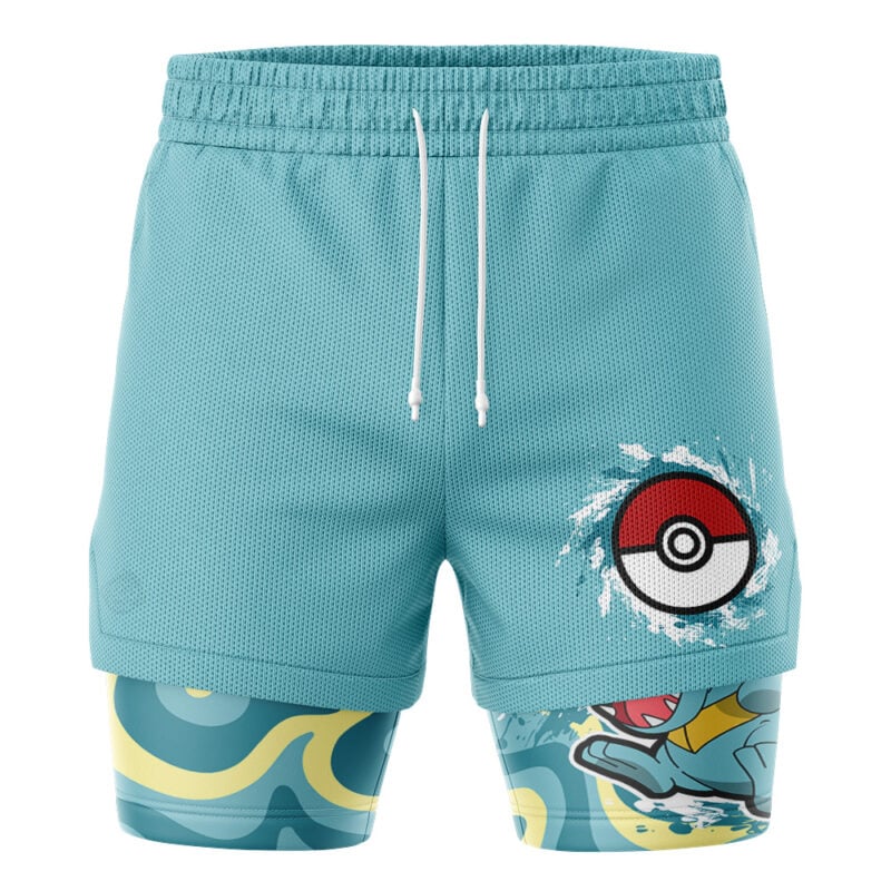 Totodile Trippy Pokemon 2-in-1 Performance Shorts - Image 2