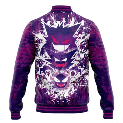 Trippy Ghostly Evolution Ghastly Haunter Gengar Pokemon Varsity Jacket