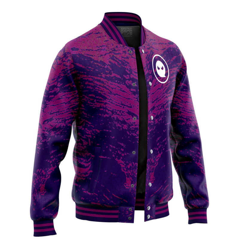 Trippy Ghostly Evolution Ghastly Haunter Gengar Pokemon Varsity Jacket - Image 2